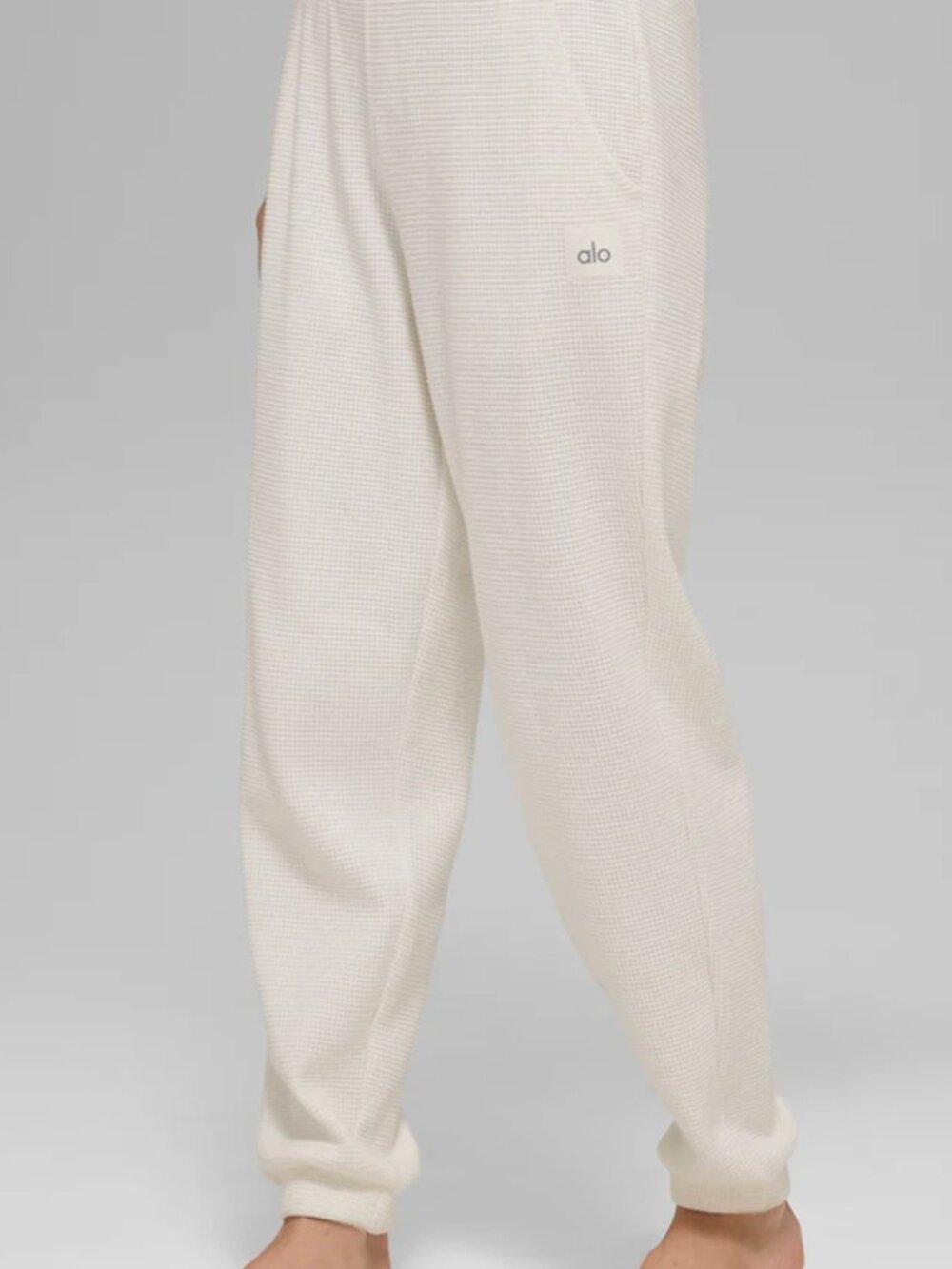Alo Yoga Waffle Weekend Escape Jogger in Ivory